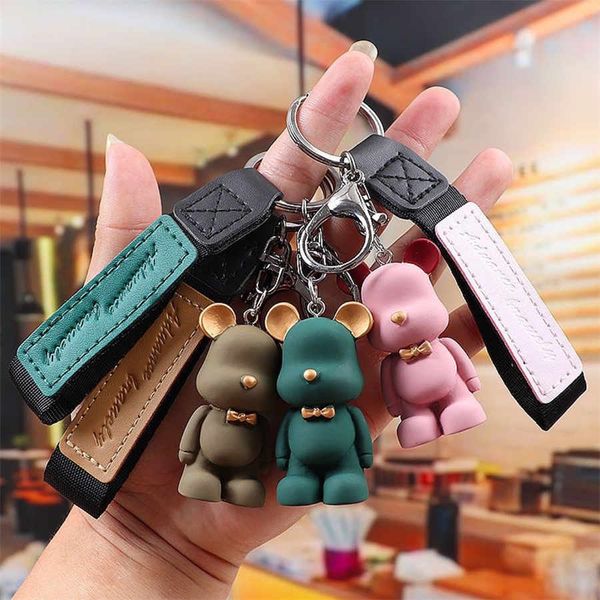 Nouveau Design PVC violence ours l'ours pendentif pour les femmes sac porte-clés Kawaii ours en caoutchouc porte-clés