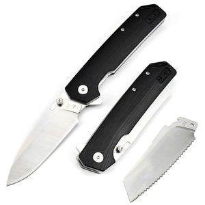 Nouveau design couteau à lame amovible G10 Handle D2 en acier pliant couteau camping pêche multifonction outil de coupe EDC Couteaux de poche