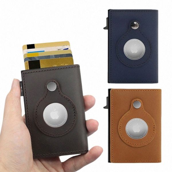 Nouveau design RFID Carte Habiter Men Femmes Portefeuille Airtag MEY SAG POUR CUIR MILL MILD GULETS POUR AIRTAGS AIRTAGS AIR TAGE AIR B0JS #