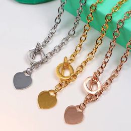 Nieuw ontwerp Sense Light Luxe hanger kettingen voor vrouwen Trendy roestvrijstalen vrouwelijke sieraden Dames nekketting Accessoires GEEN doos