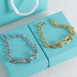 Bracelets en argent de nouveau design Bracelets de chaîne en or pour femmes bracelets de conflit de luxe Bracelets de mode