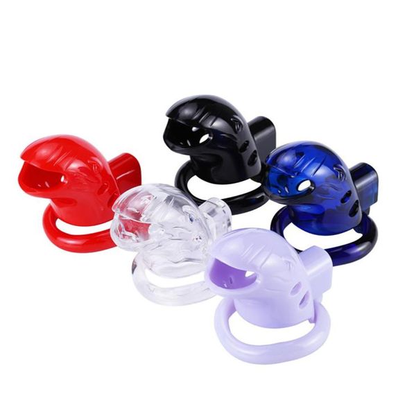 Nouveau design Cage à bite à verrouillage furtif, manchon à pénis, dispositif masculin verrouillable en plastique avec anneaux de pénis de 3 tailles, jeux pour adultes Sex Toys4396021