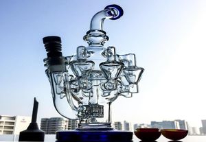 Nieuwe Design Tall Matrix Perc Glazen Bong Recycler Bong Dab Olieplatforms met Octopus Armen Waterleidingen met keramische nagel Carb Cap OA0138040462