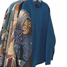 Nieuw design Tapestry Fusie Sweat shirts modestraat draagbare druppel schouder losse hoodie aangepaste patroonheren