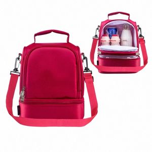 Nouveau design épais m boîtes isolées thermiques sac à lunch en nyl sacs à lunch rouge fourre-tout avec fermeture à glissière glacière boîte à lunch sac insulati k8kQ #