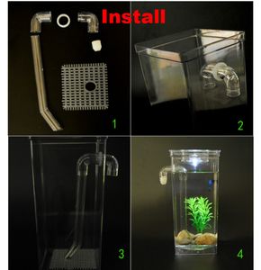 Nuevo diseño Tank de autolocación creativo transparente con acuario LED encantador lindo ecológico Fishamods para regalos para niños