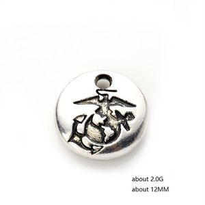 Nieuw ontwerp United States Marine Corps Round Disc Hanger USMC Charms Armband Accessoires voor doe-het-zelf sieraden Making2383