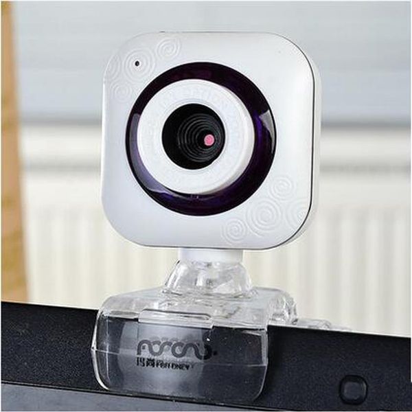 Nouveau Design USB Webcam avec LED Lumières Métal Ordinateur Webcam Web Cam Caméra MIC pour PC275p