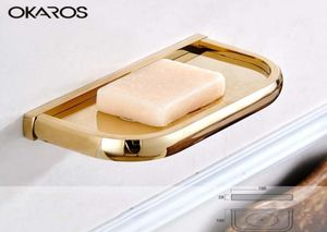NIEUW Design Wall Monted Soap Dish Holder Solid Brass Soap Dispenser Copper Chrome Gold Golden Golden Badkamer Accessoires9464675