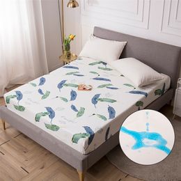 NEW Design Waterproof Mattress Cover Four-season Soft Fitted Sheet Printing Bed Mattress Protector 201218