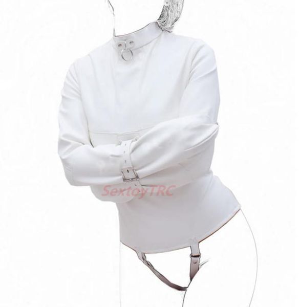 Nouveau design blanc couleur garniture de création fétiche bdsm sex jouet bodage sacs sacs sacs de retenue multi-position dispositif b03160403418916