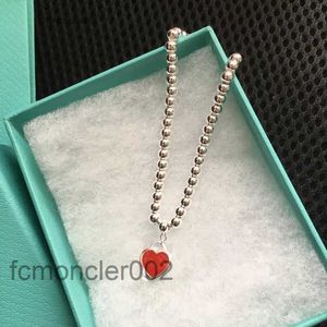 Nouveau design femmes perles bracelets de charme 925 en argent sterling de qualité supérieure rouge rose bleu coeur bijoux de luxe pour dame cadeau avec boîte d'origine O3G0