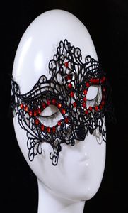 Nouveau design Femmes Lace Face Eye Masque Masquerade Ball Red Crystal Halloween Party7412389