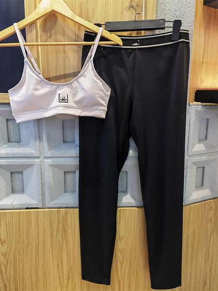 Nuevo diseño, chaleco acolchado con tirantes finos para mujer y pantalones largos, mallas, chándales deportivos twinset SMLXLXXL