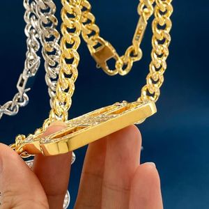 Nuevo diseño Full Diamond Double B Letter Grueso Collar Pendientes Cobre 18K Chapado en oro Lujo Moda Pendiente Diseñador Joyería ER6788