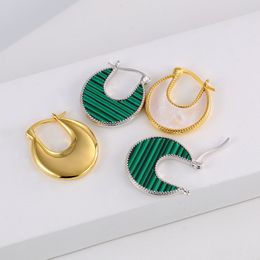 Nieuw ontworpen gouden ronde oorbellen emaille kleur damesoorbelhoepels Designer Sieraden E102