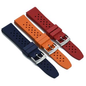 Nouveau bracelet en caoutchouc fluoré en nid d'abeille conçu 18mm 20mm 22mm bracelets de montre à dégagement rapide pour bracelet de remplacement Seiko Srp777j1 H0915