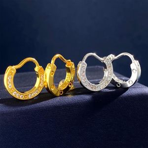 Nouveau conçu bijoux en acier au titane en gros femmes ouvert grand fil boucles d'oreilles créoles or rose 18 carats hommes clous d'oreille bijoux de créateur