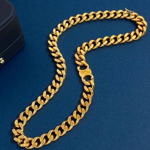 Nouveau design Triomphe pendentif chaîne épaisse collier lien cubain bracelet en laiton plaqué or femmes ensembles de bijoux de créateur HXCE15