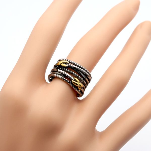 Nuevo diseño Anillos de bodas Moda Medusa perfil foto mujeres Anillos Latón 18K chapado en oro damas diamantes anillo Diseñador Joyas VEJ 128