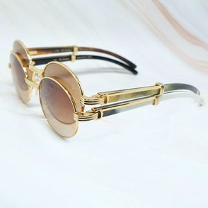 Nouveau designer 2021 Lunettes de soleil ovales Hommes Femmes Designer Carter Lunettes de soleil Wood Buffs Sunglass Buffalo Horn Shades Lunettes Gafas de So278W