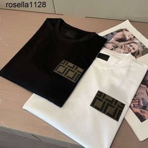Nouveau designer 24ss t shirts lettre coffre broderie laminée à manches courtes t-shirts décontractés surdimension