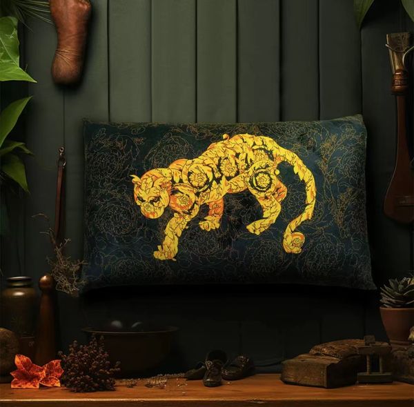 Coussin imprimé léopard de styliste, 4874CM, remplissage luxueux, oreiller décoratif, pour salon, canapé, maison, nouveau