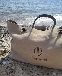 NIEUWE Designer Anines Shopping Bag Holiday Style Single Shoulder Beach Tas grote capaciteit canvas Tote Bag Bing Handtas