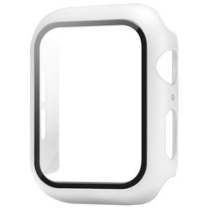 Nieuwe ontwerper Toepasselijk Matte Hard Horloge Gevallen met Screen Protector 41mm 42mm 44mm 45mm 40mm 38mm voor Apple Iwatch 7 Serie 6/5/4/3/2/1 Volledige dekkingszaak