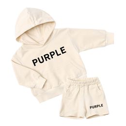 New Designer Baby Clothes P Designers Kids Hoodies Children Fashion Boys Girls Cartoon Shorts 2Pcs Set Toddler Casual Clothing Baby Tracksuits CXD240586-12