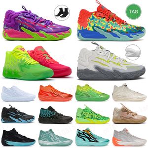 Nouveaux chaussures de basket-ball de concepteur Mb.03 02 Mb01 Lamelo Ball Toxic Blue Hive Buzz City Rick Galaxy Rock Ridge Volt Blast Hommes Femmes Galaxy Baskets En Plein Air Taille 12