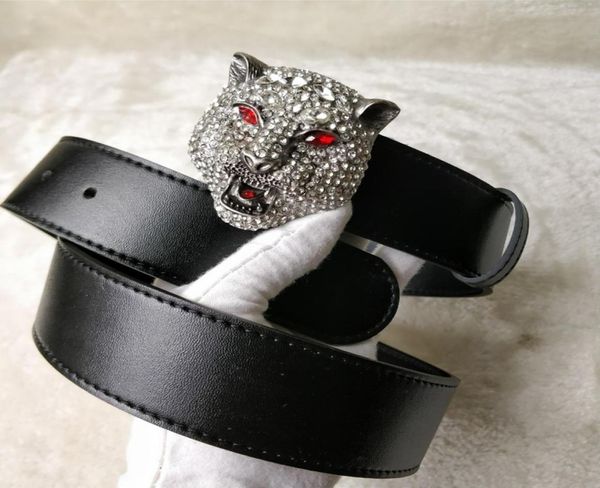 Nuevo cinturón de diseñador para hombre, cinturones con cabeza de tigre senior, cinturones de piel de vaca informales a la moda para hombres y mujeres, cinturones de cintura 8012498