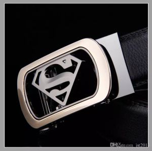 Cinturones de diseñador para Hombre, cinturón de alta calidad para Hombre, Cinturones de cuero con hebilla automática de Superman de lujo para Cinturones para Hombre