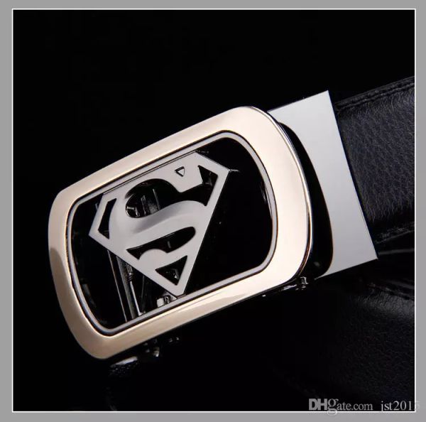 Ceintures de créateur hommes de haute qualité ceinture pour hommes de luxe Superman boucle automatique ceintures en cuir pour Cinturones Hombre