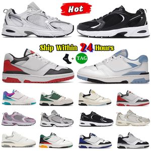 Nouveau designer Chaussures décontractées pour hommes Femme Sneakers Plateforme Naturel blanc vert noir noir Gris Silver Cream Beige BB530 MENS SPORTS OUTDOOR SALLOGES CASSORATIONS BB550 Taille 36-45