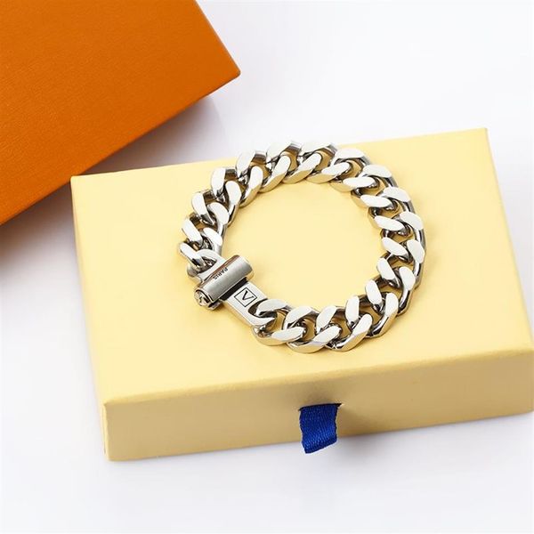 Bracelet magnétique en titane et acier pour hommes et femmes, nouveau Design de styliste, chaîne cubaine, Hip Hop, cadeau d'anniversaire pour la fête des pères, 283t