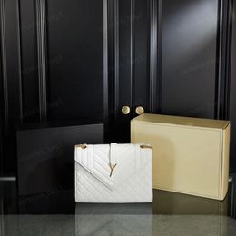 Nuevo diseñador envolvente bolso de caviar de caviar pequeño para mujeres cuero bolso bolso de lujo de lujo color negro caqui blanco ajustable cadena deslizante bolso