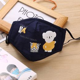 Nieuwe Designer Gezichtsmasker Katoenen Kinderen Maskers PM2.5 Cartoon Sunscreen Dusticht Ademend Anti-Mist Wasbaar