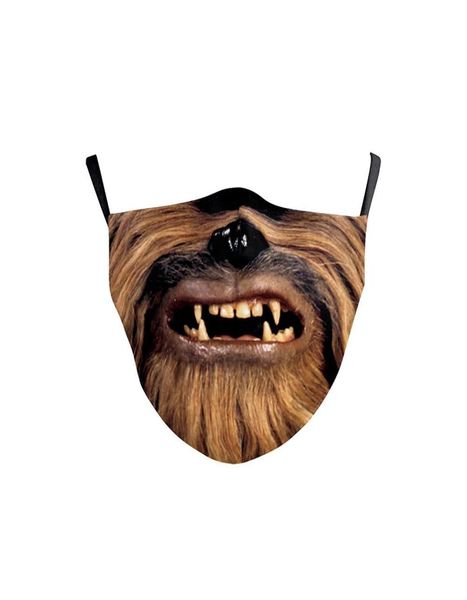 Nuevo diseñador mascarilla máscaras de moda Niños personalizados Cráneo de dibujos animados Monstruo Cara de perro Expresión divertida Imprimir Halloween9496487