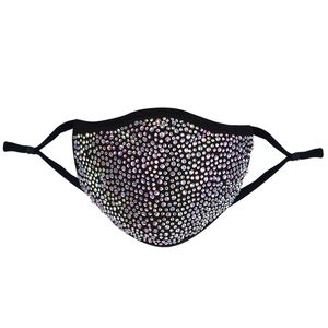 Nieuwe ontwerper Gezichtsmasker Dames Heldere Diamant Katoenen Maskers Comfortabel Ademende Geavemask