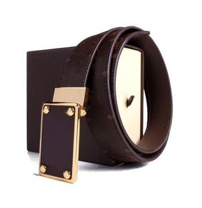 Nuevo diseñador de moda, cinturón informal de negocios para hombres, cinturones de cuero con hebilla dorada y plateada lisos de lujo, cinturón Unisex de 3,8 CM