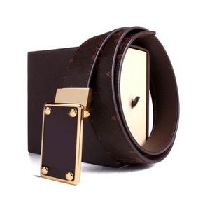 NIEUWE Designer Fashion Men's Business Casual Belt Luxury Smooth Gold en Silver Buckle lederen riemen unisex 3 8 cm riem287m