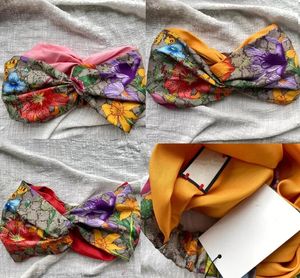 Nieuwe Designer modetrend Hoofdbanden Voor Vrouwen Luxe vrouw Bloemen Vlinderpatroon Haarbanden Sjaal hoofddeksels