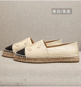 Nouveau designer chaussures décontractées plate femme Espadrilles Luxury Locage Locons de capuche Pêcheur Chaussures Chaussures Womans Flats Top Quilty Printemps Automne Females Fouées avec boîte