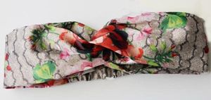 Designer Hoofdbanden 100% Zijde Kruis Elastiek Vrouwen Hoofdband Meisjes Haarbanden Sjaal Haaraccessoires Geschenken Retro Tulband Headwraps Bloemen Kolibrie Orchidee