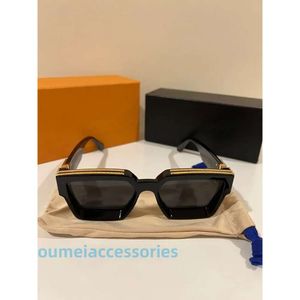 Nuevo diseñador Gafas de sol de marca de alta gama Millonaria de lujo para hombres Mujeres Evidencia vintage Vintage Cyclone Shiny Hot Sell Vell Gold Top 96006 Case