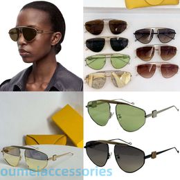 New Designer High-end Brand Sunglasses New Mens and Womens Metal Frame Light Colored Decorative Pilot Luxurious Top Level Packaging Box Lw40108u