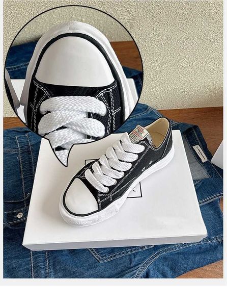 Nouveau designer japonais Maison Mihara Yasuhiro Dissoed Element Canvas Casual Unisex Dissolution Platform Soles et Elevating Solution design Petites chaussures blanches