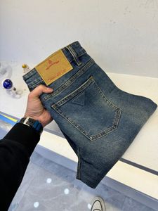 2024 últimos pantalones vaqueros de gama alta para hombre de alta calidad cómodos de algodón mezclado material lápiz jeans top marca de diseñador de lujo jeans