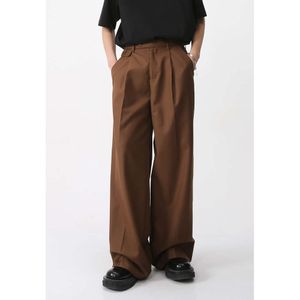 Nouveau Jean de créateur tendance marque vêtements de mode pour hommes printemps 2024 nouveau pantalon de costume décontracté ample jambe droite Version coréenne Simple
